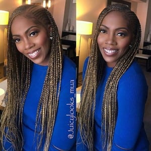 coloured flowing braids