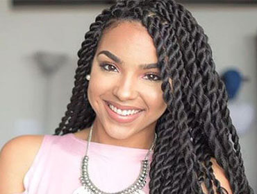 A twist braid hairstyle provide an amazing look.