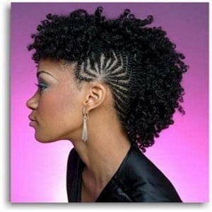 Look Cool And Edgy With This Cornrow and Mohawk style.