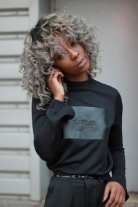 Curly long bob grey weave trend